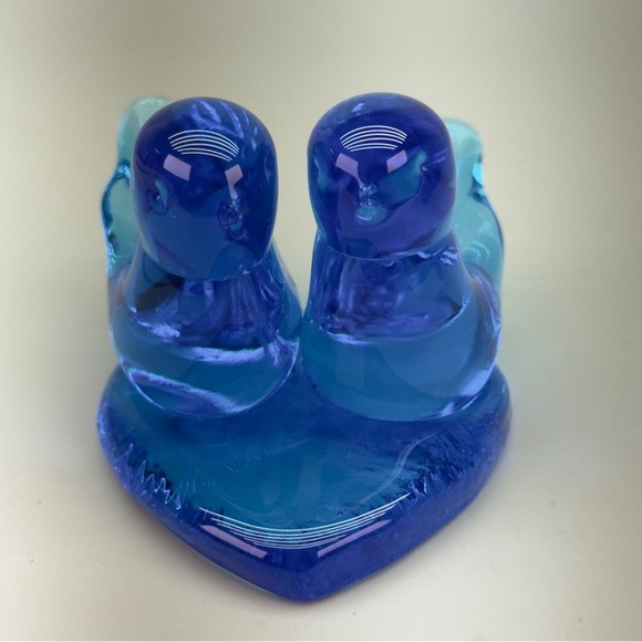 Handblown Signed Leo Ward 1994 
Cobalt Blue Bluebird of Happiness - Picture 2 of 9